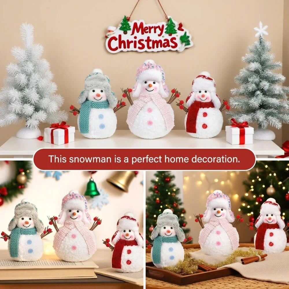 Set Of 3 Xmas Farmhouse Tiered Tray Tree Christmas Decor Collectible Figurines